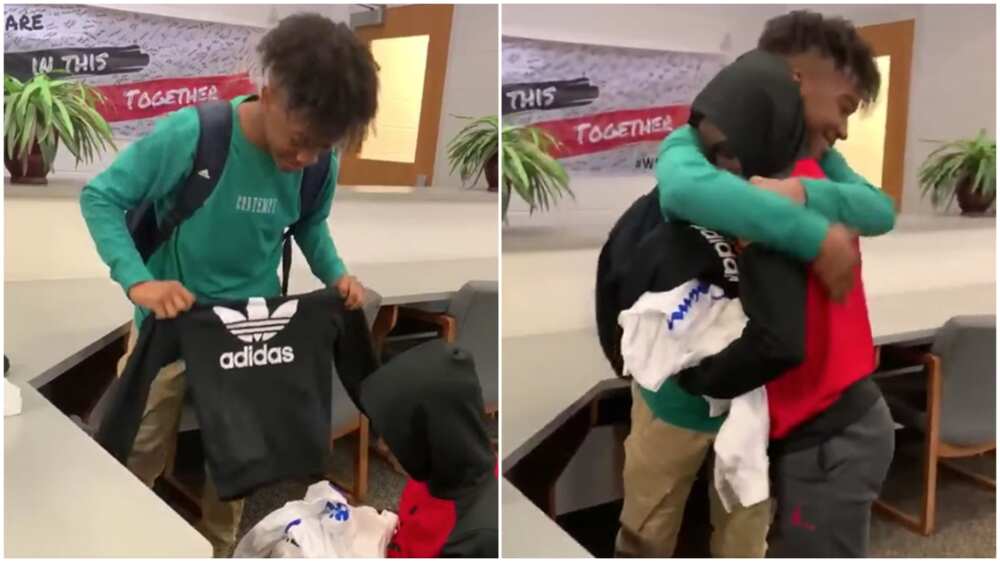 Kind Boy Makes Classmate Who Wears Same Cloth to School Smile, Gives Him 3 Bags of Designer Clothes