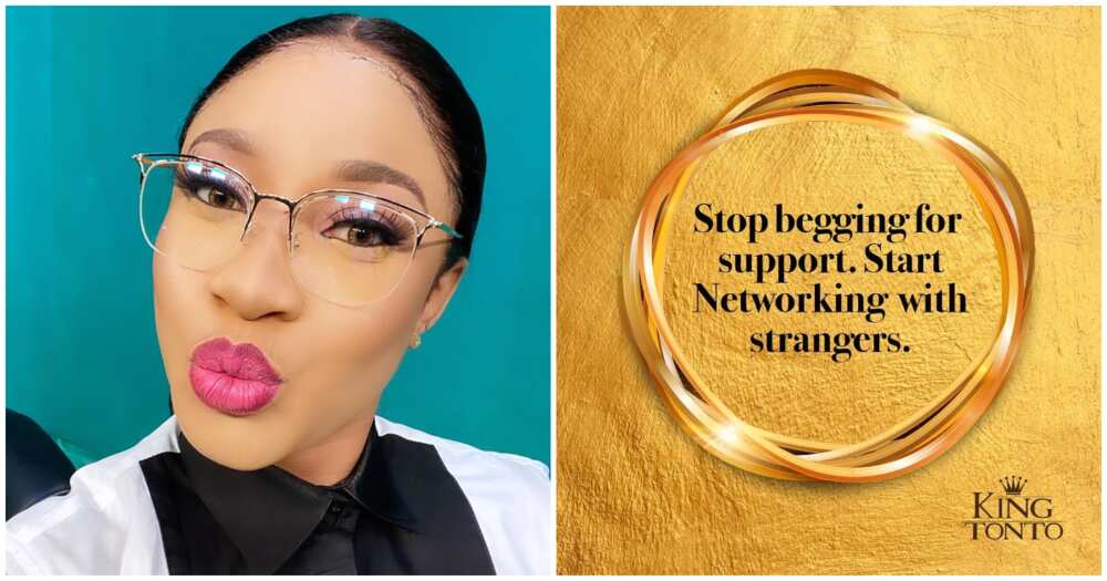 Stop begging for support, start networking with strangers - Tonto Dikeh drops harsh advice for fans on social media