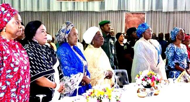 Aisha Buhari meets Patience Jonathan as late Maryam Babangida is celebrated