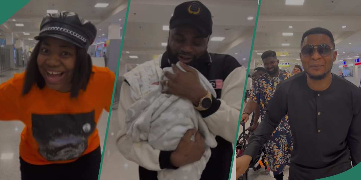 Mercy Chinwo, hubby share glimpse of their newborn baby in style as they jump on 'I'm not the child' challenge