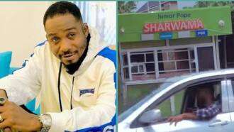 "Owerri is wild": Shawarma vendor names kiosk after late Junior Pope, video stirs reactions
