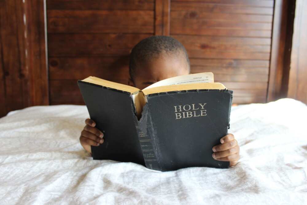 A boy with the Bible