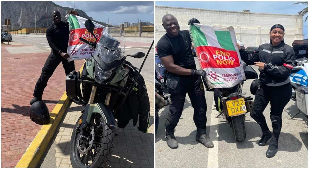 Nigerian biker, Kunle Adeyanju reaches Ghana, shifts arrival date to 29th May.