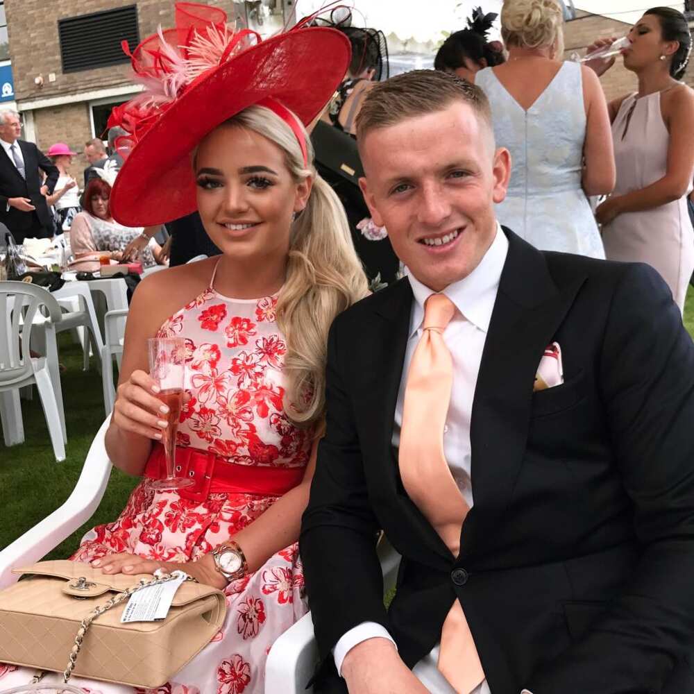 Megan Davison and Jordan Pickford