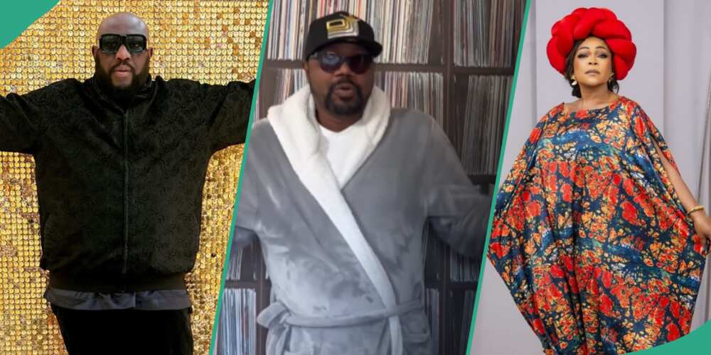 Video of DJ Jimmy Jatt doing a classic throwback with Shaffy Bello and Seyi Sodimu trends