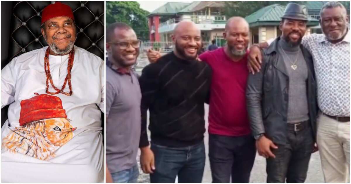 The Edochies: Yul Edochie reunites with 4 lookalike brothers for the first time in years, fans gush over video