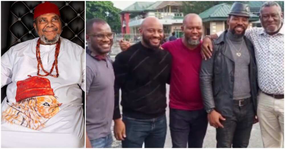 Pete Edochie's sons, Yul Edochie with his four brothers