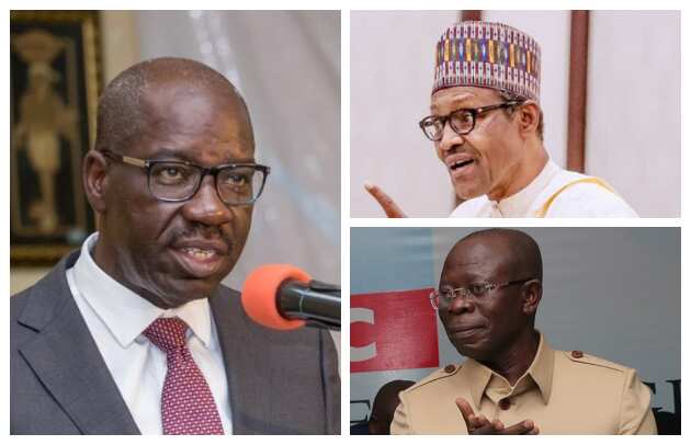 Oshiomhole na so ya hargitsa gwamnatina – Obaseki ya kai kukansa wajen Buhari