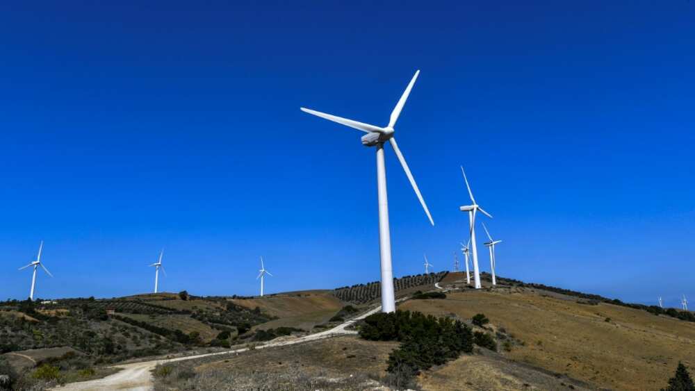 Wind turbines near Bizerte in northern Tunisia