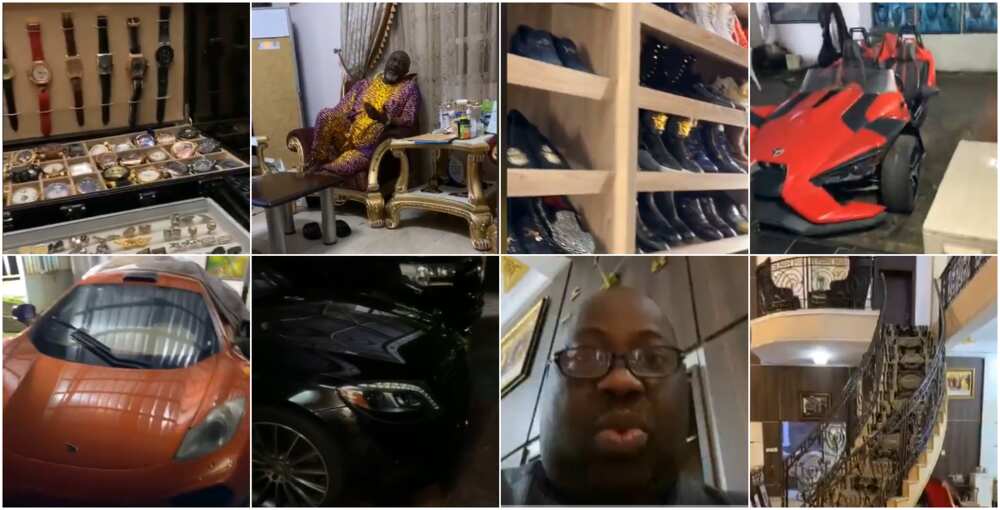 Nigerian controversial politician Dino Melaye takes Dele Momodu on a tour of his palatial home