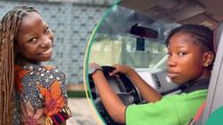 "No be small pikin of yesterday be that?" Emmanuella wows fans as she drives truck in viral video