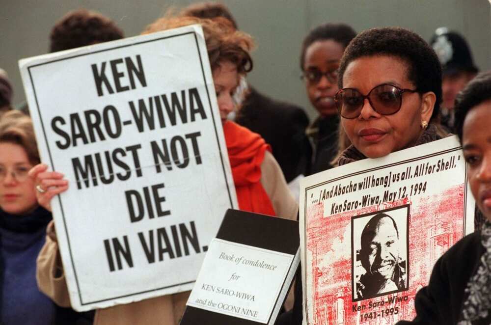 Ken Saro-Wiwa's death, widow of Ken Saro-Wiwa