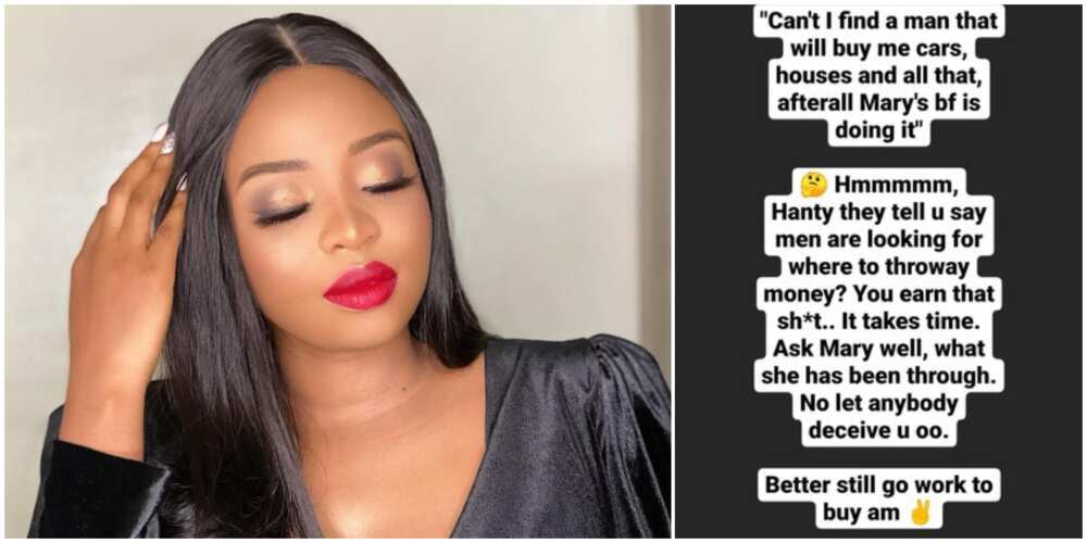 It takes time for men to spend on you, BBNaija's Cindy advises, tells ladies to go and work