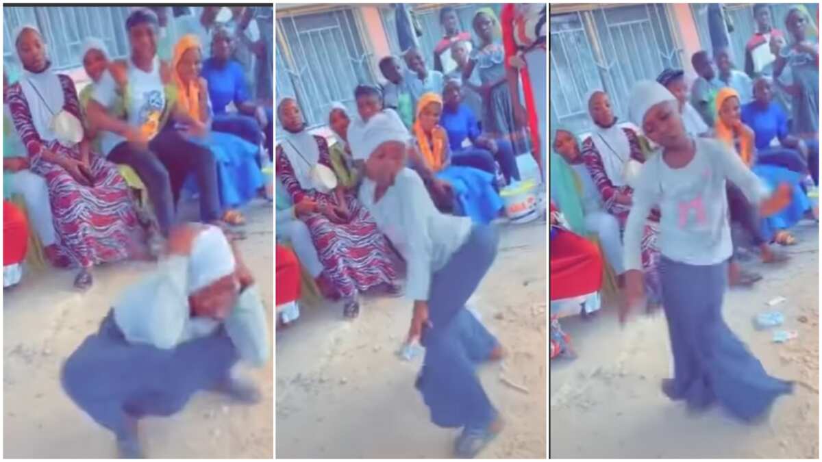 Little girl gives sterling dance moves in front of people, twerks with her long skirt in video