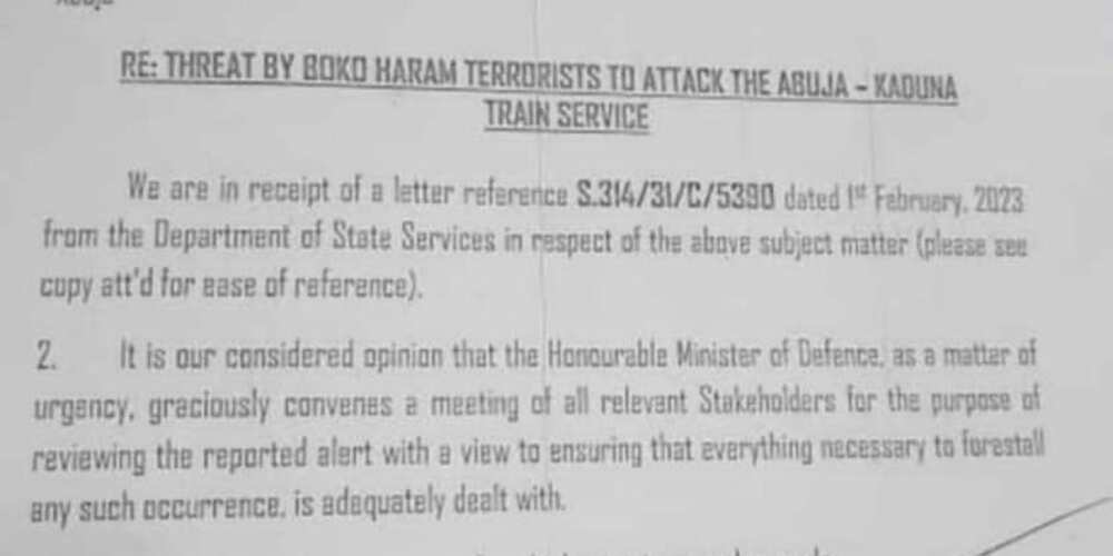 Hukumar DSS ta ce 'yan ta'adda na shirin kai hari kan jirgin kasan Abuja-Kaduna Hukumar DSS ta ce 'yan ta'adda na shirin kai hari kan jirgin kasan Abuja-Kaduna