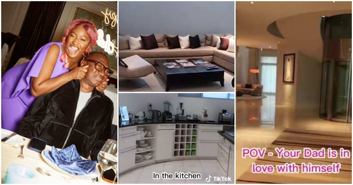 Check out rare video DJ Cuppy shared showing interior of Femi Otedola's luxury home that left fans drooling