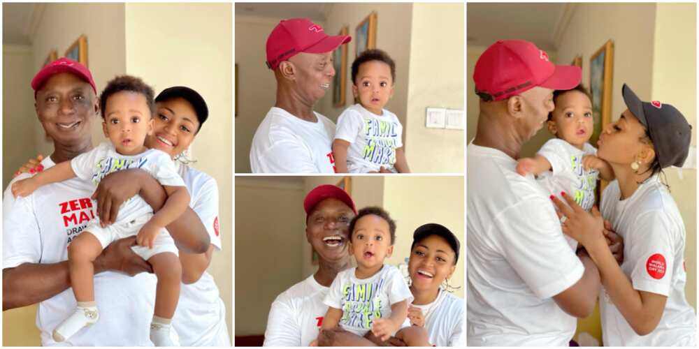 Regina Daniels and Ned Nwoko Flood IG with Heart-Melting Family Pictures as Son clocks 10 Months