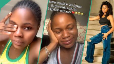 Pregnant Nigerian lady in tears as she displays result of genotype test after dating for 5 years