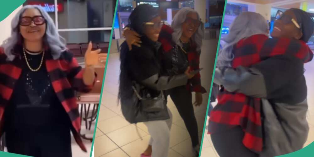 Mercy Aigbe and daughter Michelle reunite.
