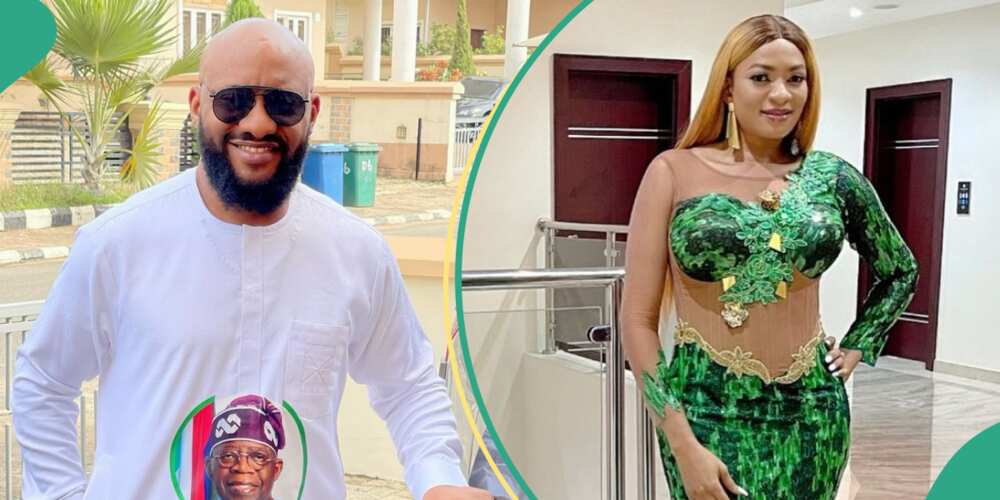 Fans taunt Yul Edochie over wife's video.