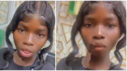 Video of lady showing off her unique hairstyle goes viral: "This one is upcoming slay queen"