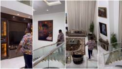 Be like art gallery: Fans react as Cubana Chiefpriest flaunts impressive interior of palatial mansion in video