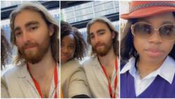Have you seen Jesus before? Reactions as lady meets Jesus look-alike, takes selfie with him, shares photo