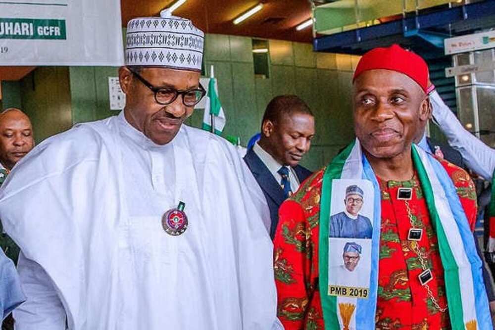 President Buhari and Rotimi Amaechi