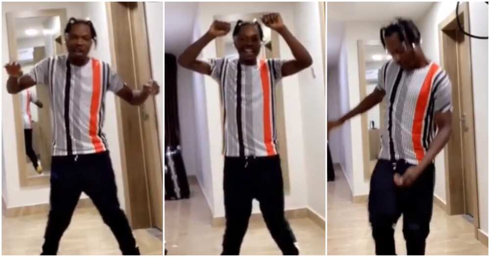 Record-breaking Nigerian dancer Kaffy frowns at Naira Marley's soapy dance step