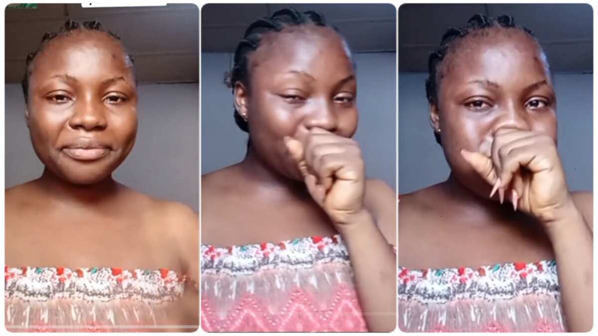 VIDEO: Nigerian lady takes call confirming her visa approval via video call, holds tears