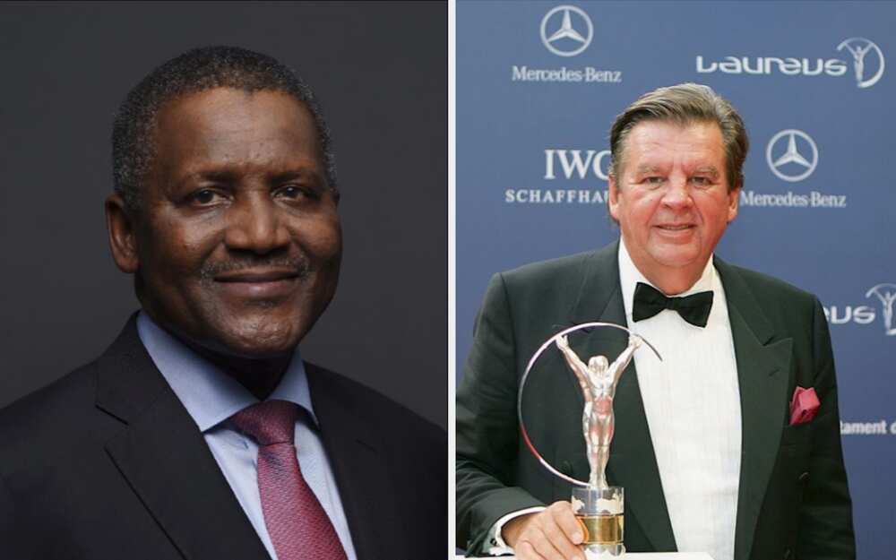 Dangote's position as Africa's richest man under threat as South African billionaire Johann Rupert closes in Dangote's position as Africa's richest man under threat as South African billionaire Johann Rupert closes in