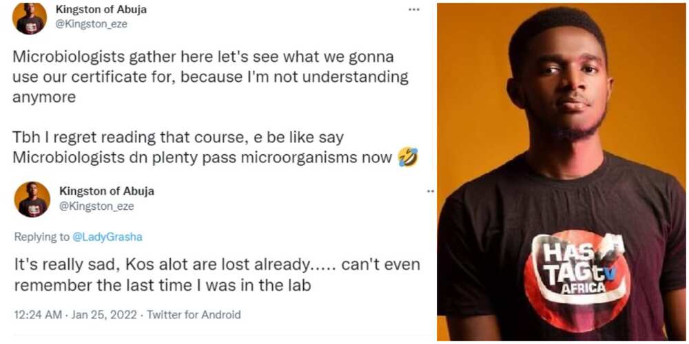 I regret studying microbiology: Nigerian graduate laments on social media, stirs massive reactions