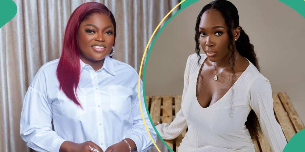 BBNaija star Vee shoots shot at Funke Akindele. BBNaija star Vee shoots shot at Funke Akindele.