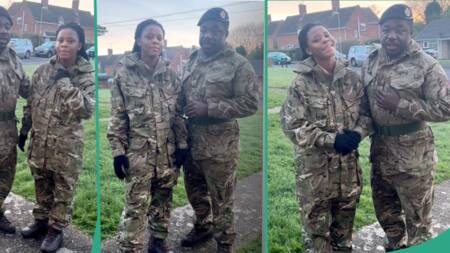 "She wants to be like me": Soldier poses with his cute daughter in military camouflage