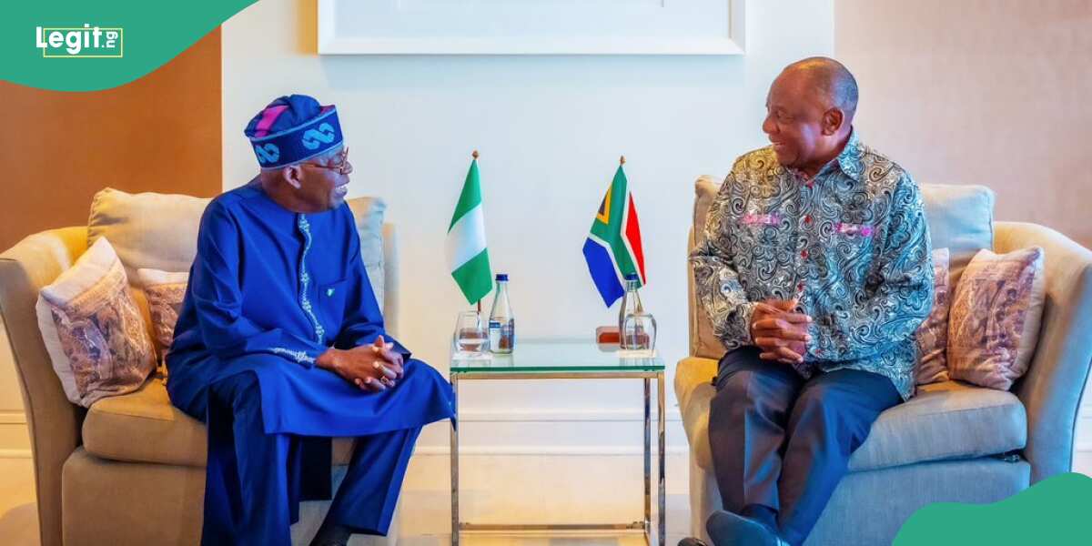 Photos, details emerge as Tinubu, Ramaphosa meet in South Africa for crucial talks