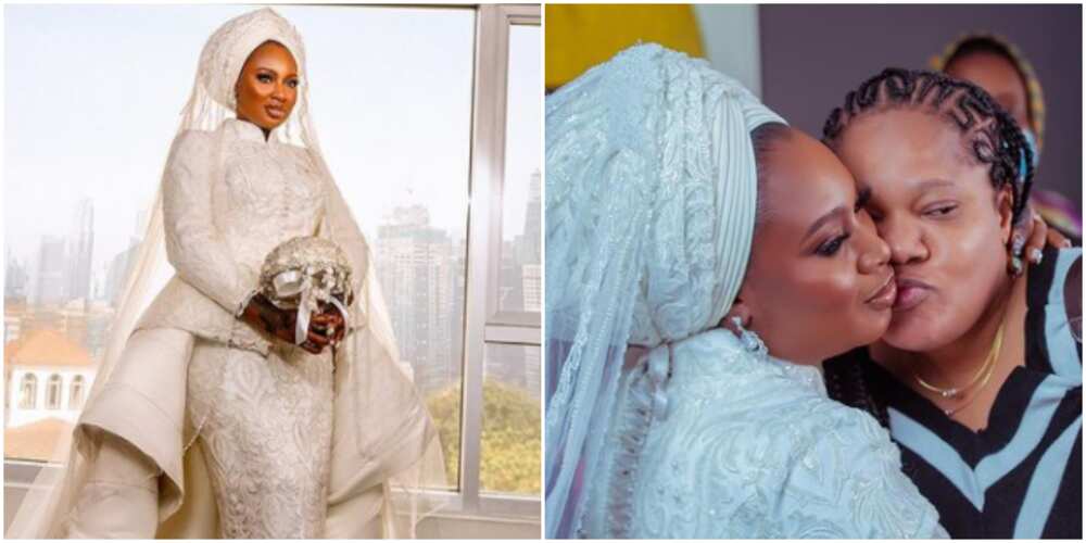 Mo Bimpe in her Nikkah outfit