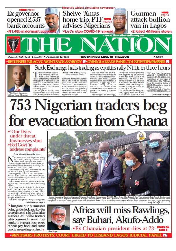 The Nation: Newspaper review for Friday, November 13
