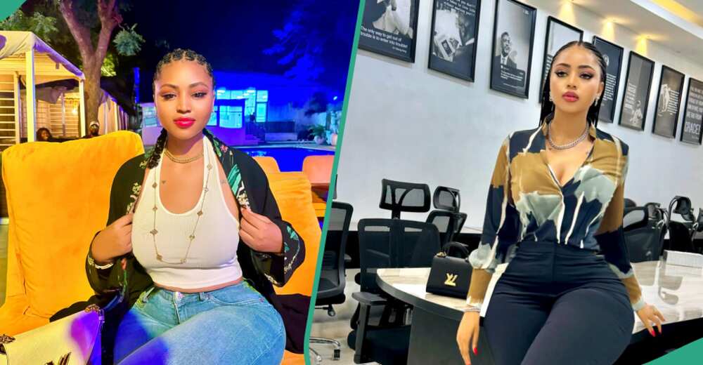 Regina Daniels glows on her lovely outfit