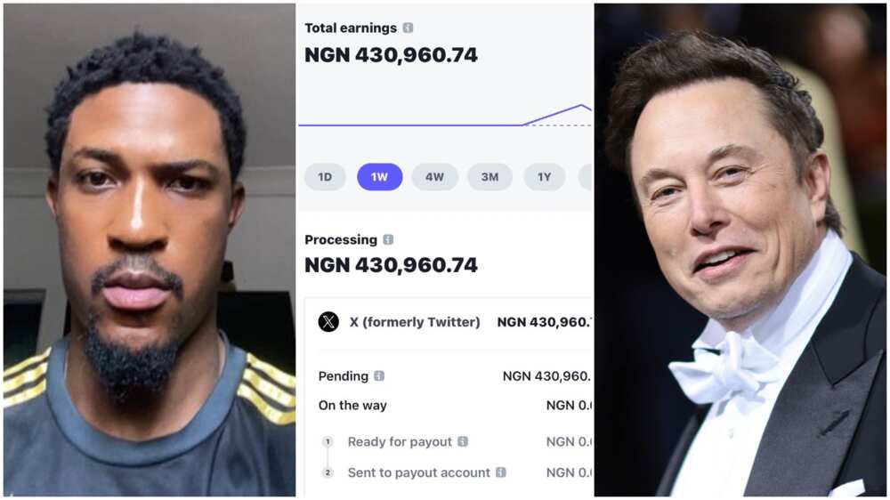 Elon Musk's X/Nigerian man got money.