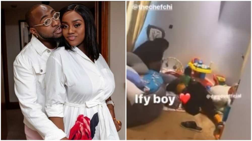 Davido’s lawyer shares video of singer, Chioma bonding with son