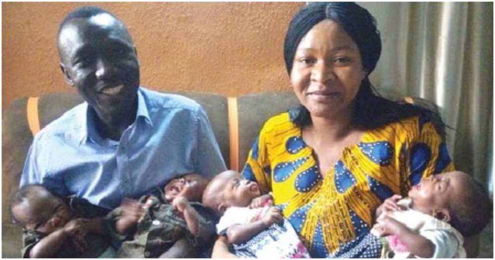 Nigerian couple welcome quadruplets after 7 years of marriage (photos)