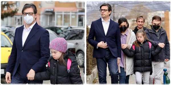 The president of North Macedonia, Stevo Pendarovski was kind enough to walk a kid named Embla Ademi to class after her mates bullied her