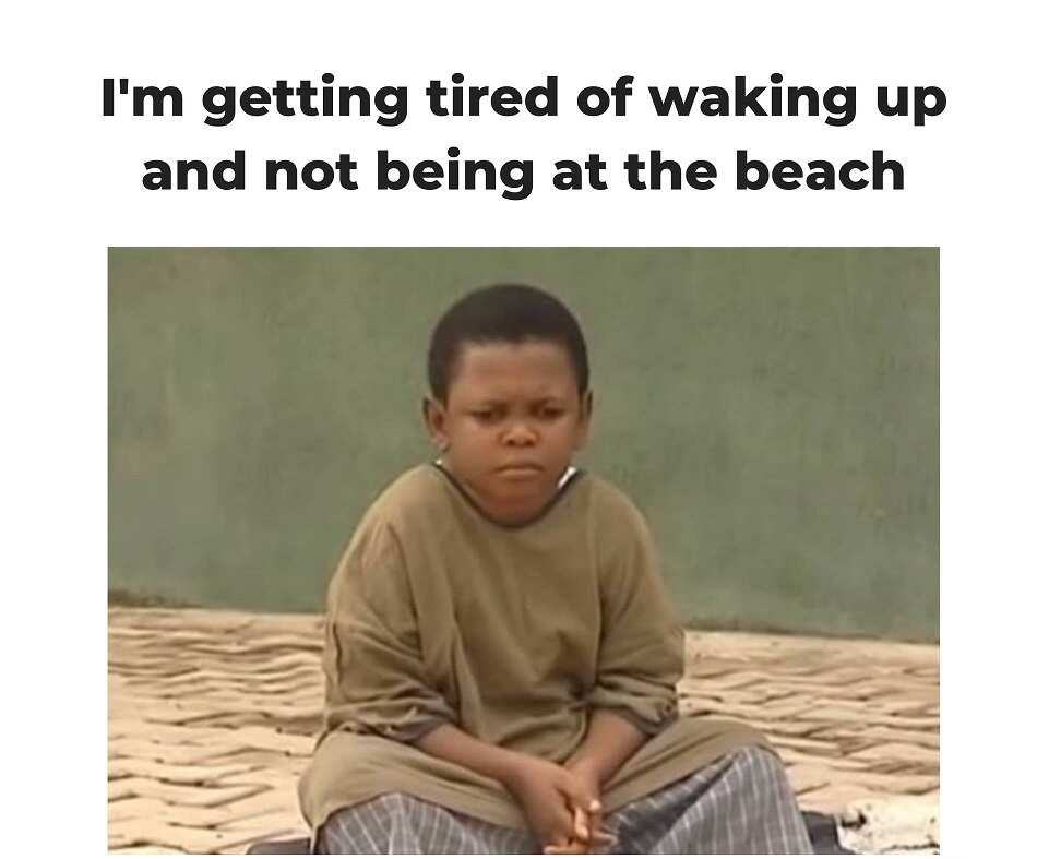 waking up tired meme