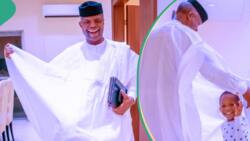 “Joys of being a grandpa”: Photos of Osinbajo playing with his grandkid melt hearts