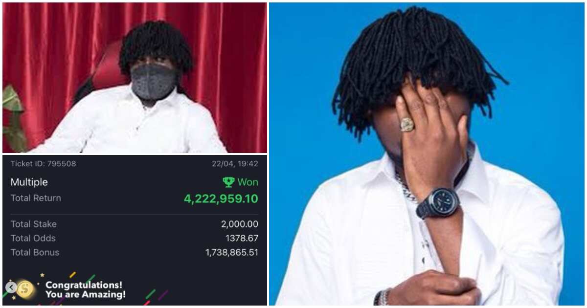 Masked Nigerian artiste who almost gave up wins N4m bet with his last 2k, to give his fans N1m out of it