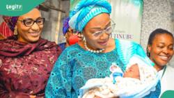 2024: First Lady Oluremi Tinubu welcomes Abuja's 1st baby of the year, photos emerge