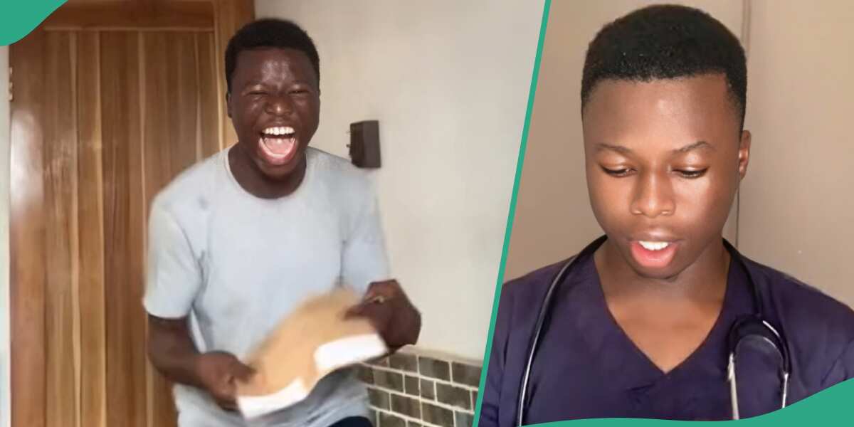 WOW! Nigerian man finally gets an approval after many visa rejections, shows excitement as he unveils his Canadian visa