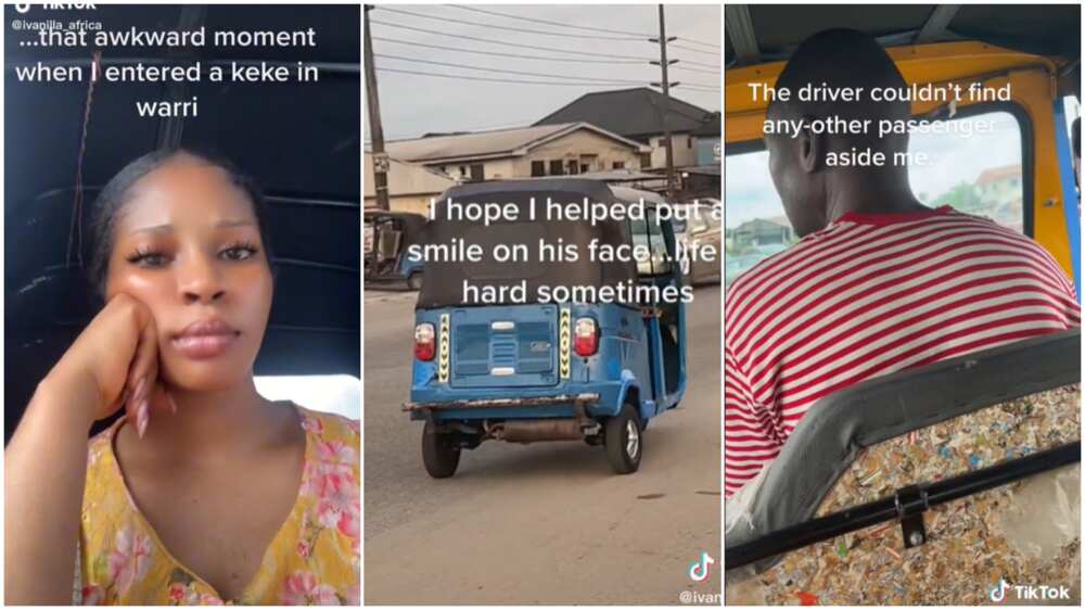 Keke transportation in Nigeria/lady showed love to driver.