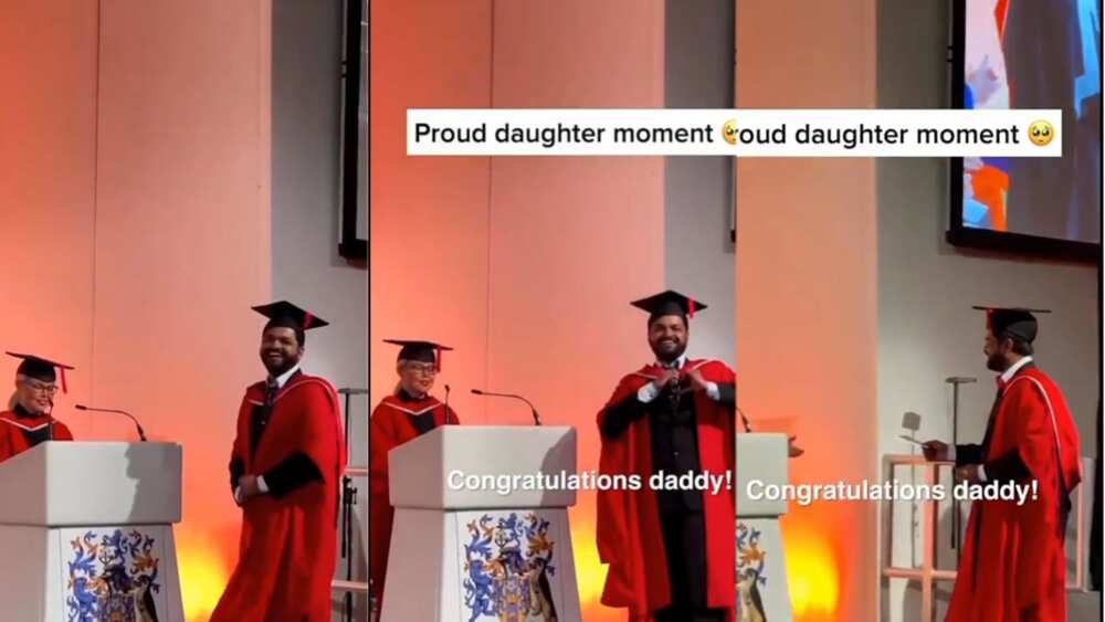 Father happy to receive his daughter's support