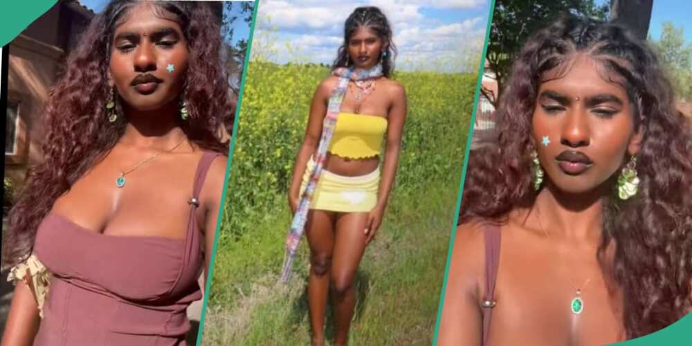 Dark-skinned Indian woman  captures attraction  connected  TikTok